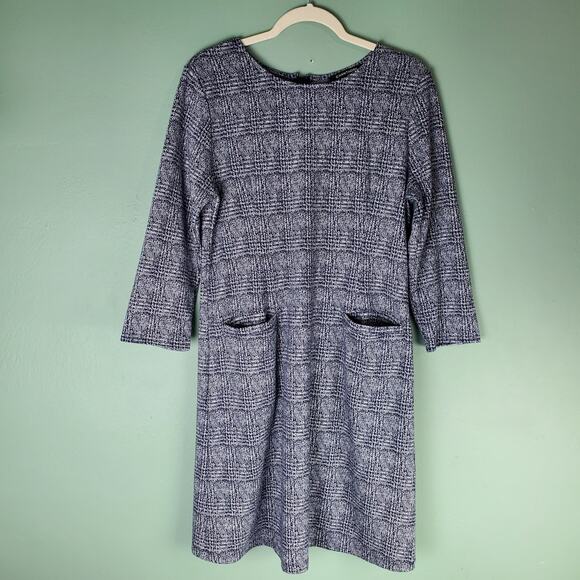 41 Hawthorn Women's Navy Blue Aniya Jacquard Knit Dress Size Large Stitch Fix - Picture 1 of 7